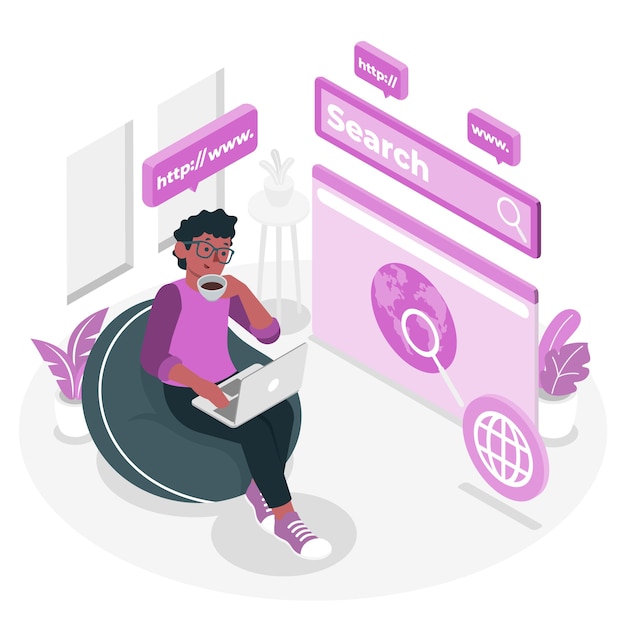 Browsing online&nbsp;concept illustration
