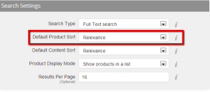 BigCommerce default product sort relevance