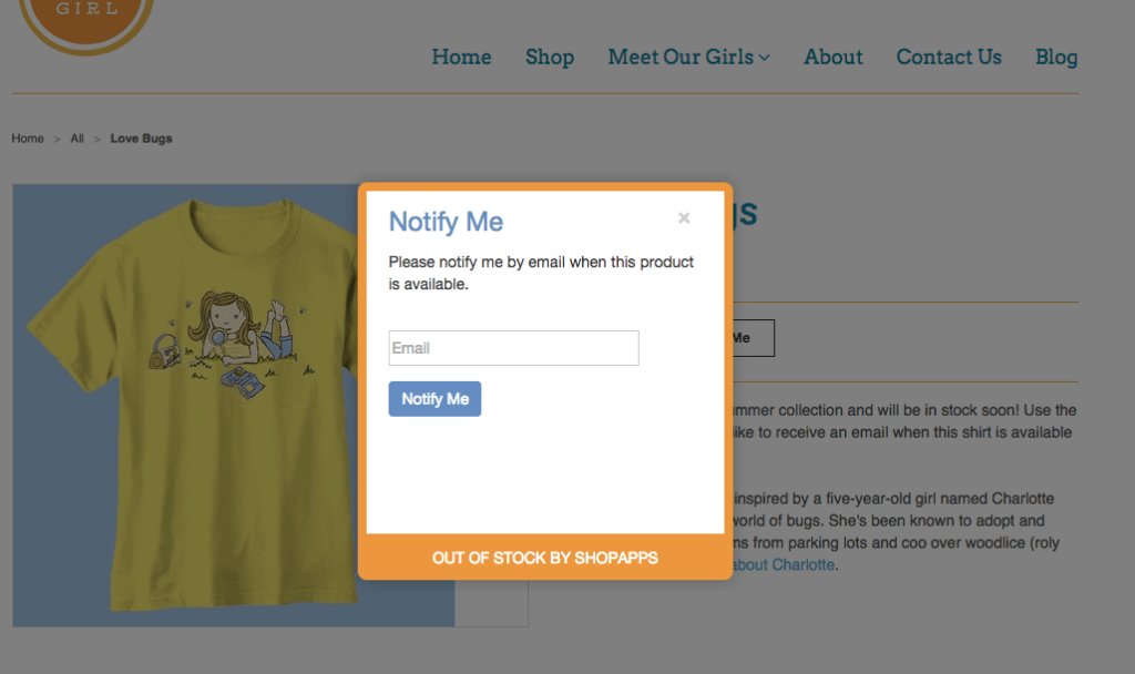 shopify backorder notification