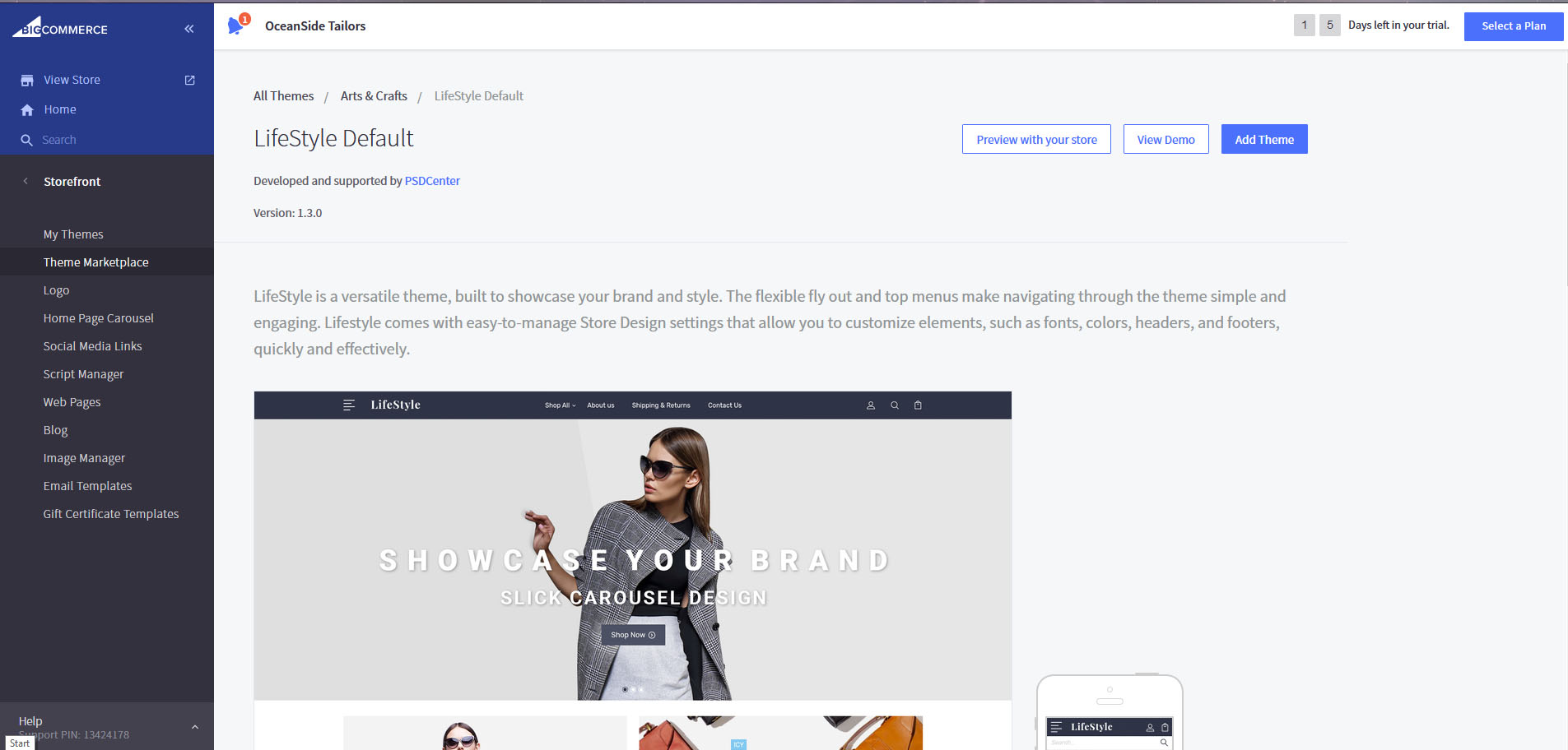 Choose BigCommerce Theme