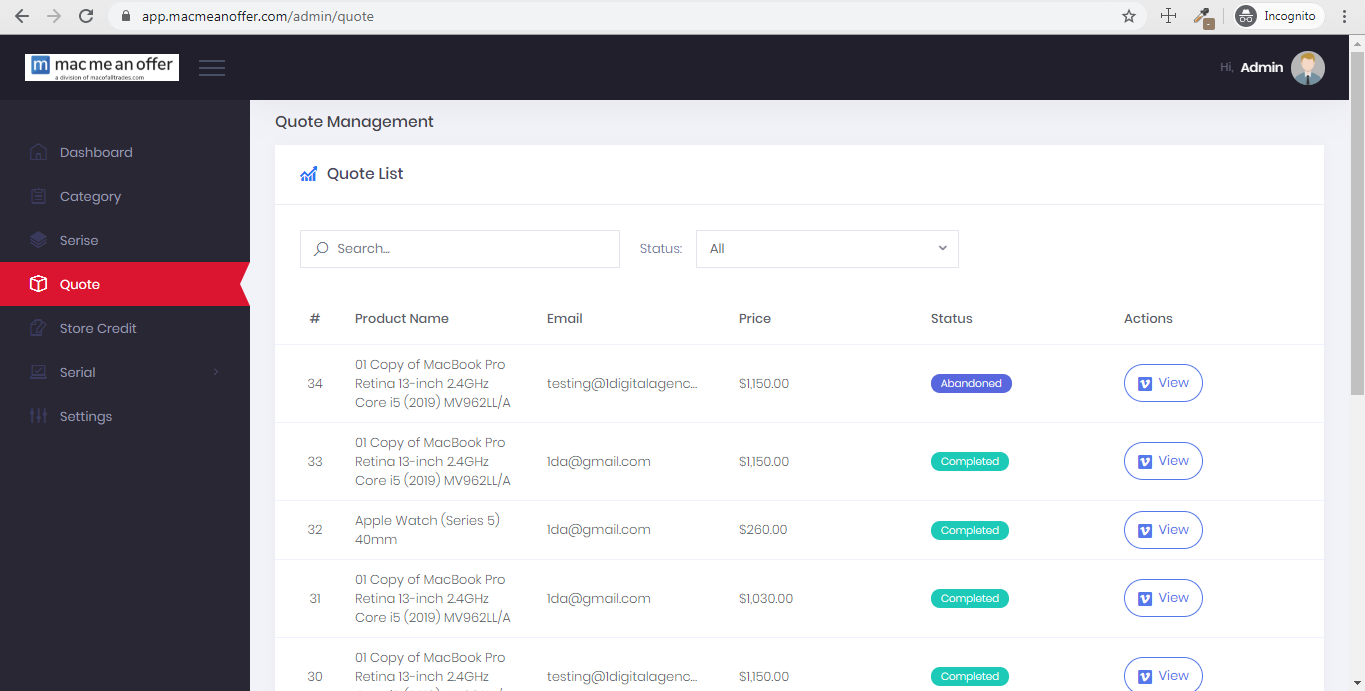 eCommerce Custom Development Tool