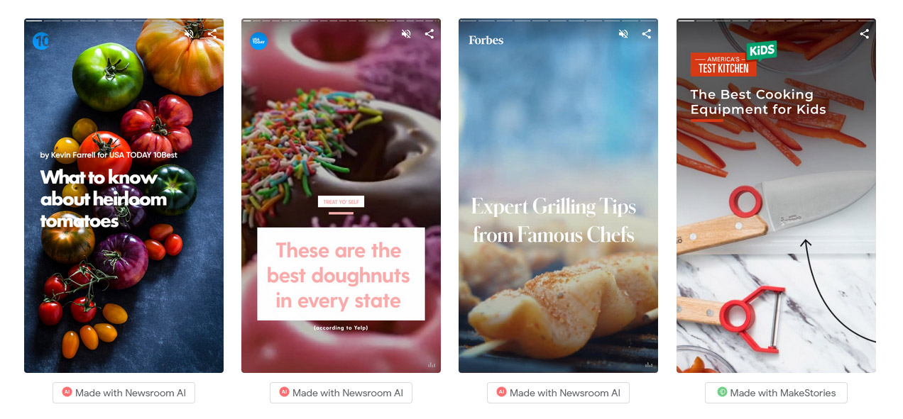 Google Stories Examples