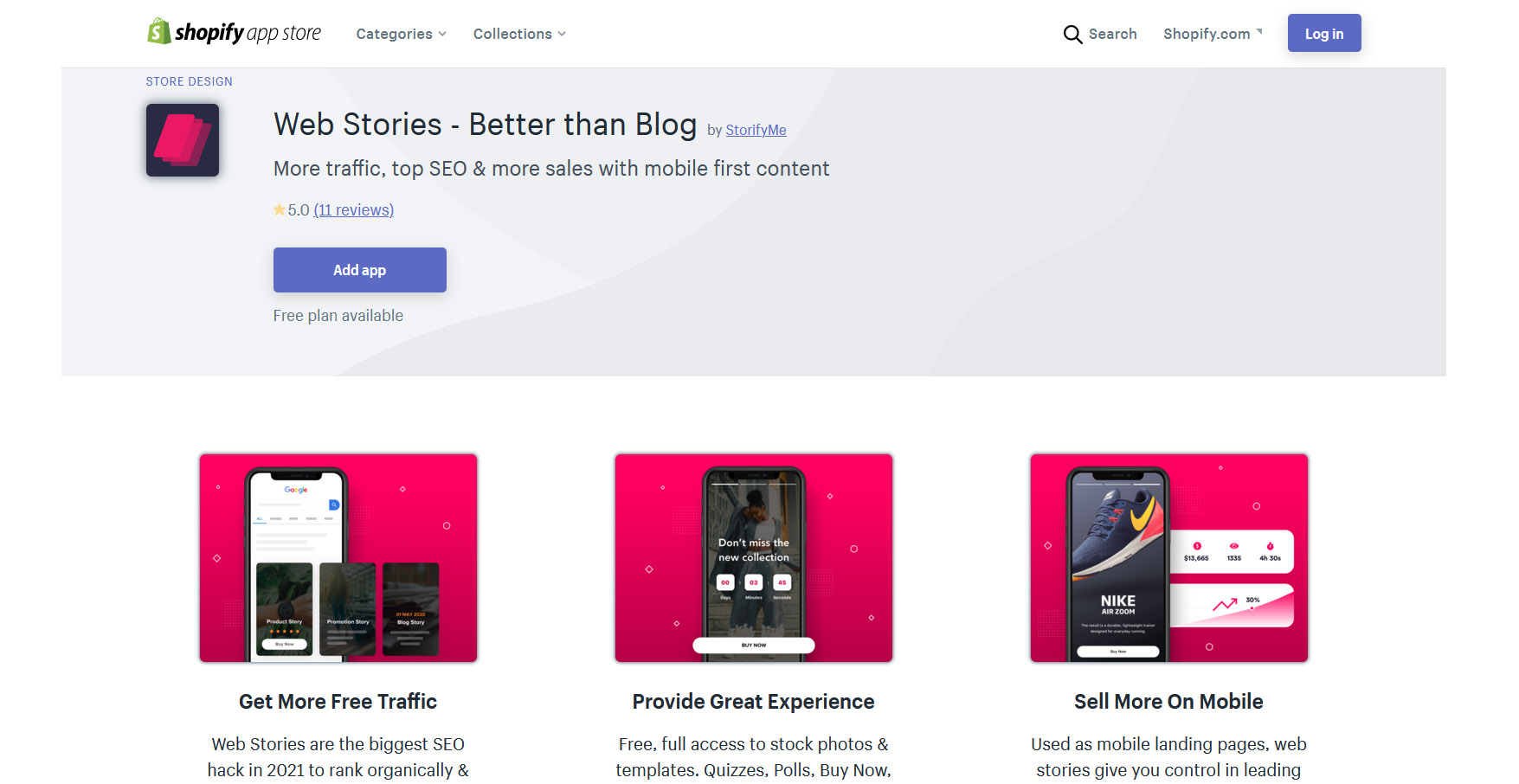 Shopify Google Stories App