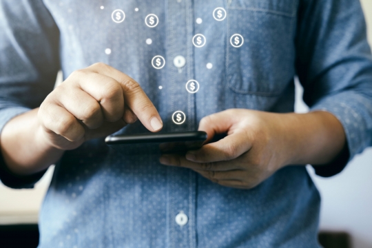 Entrepreneur using M Commerce