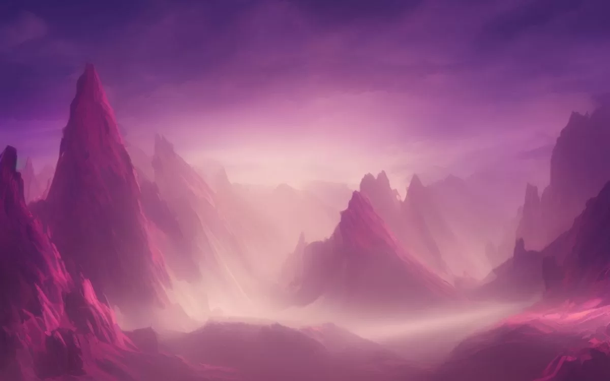 Mountain range created with stable diffusion