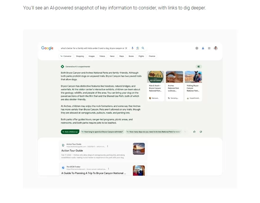 google generative search