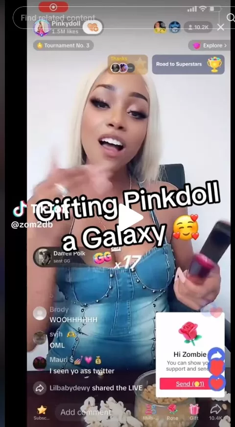 gifting pinkydoll a galaxy