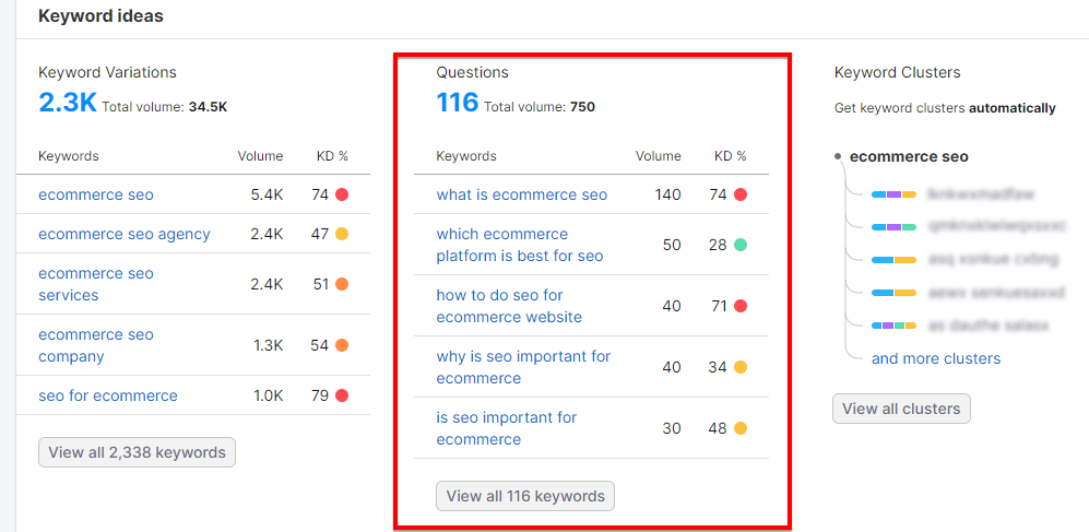 Answering user queries for better SEO