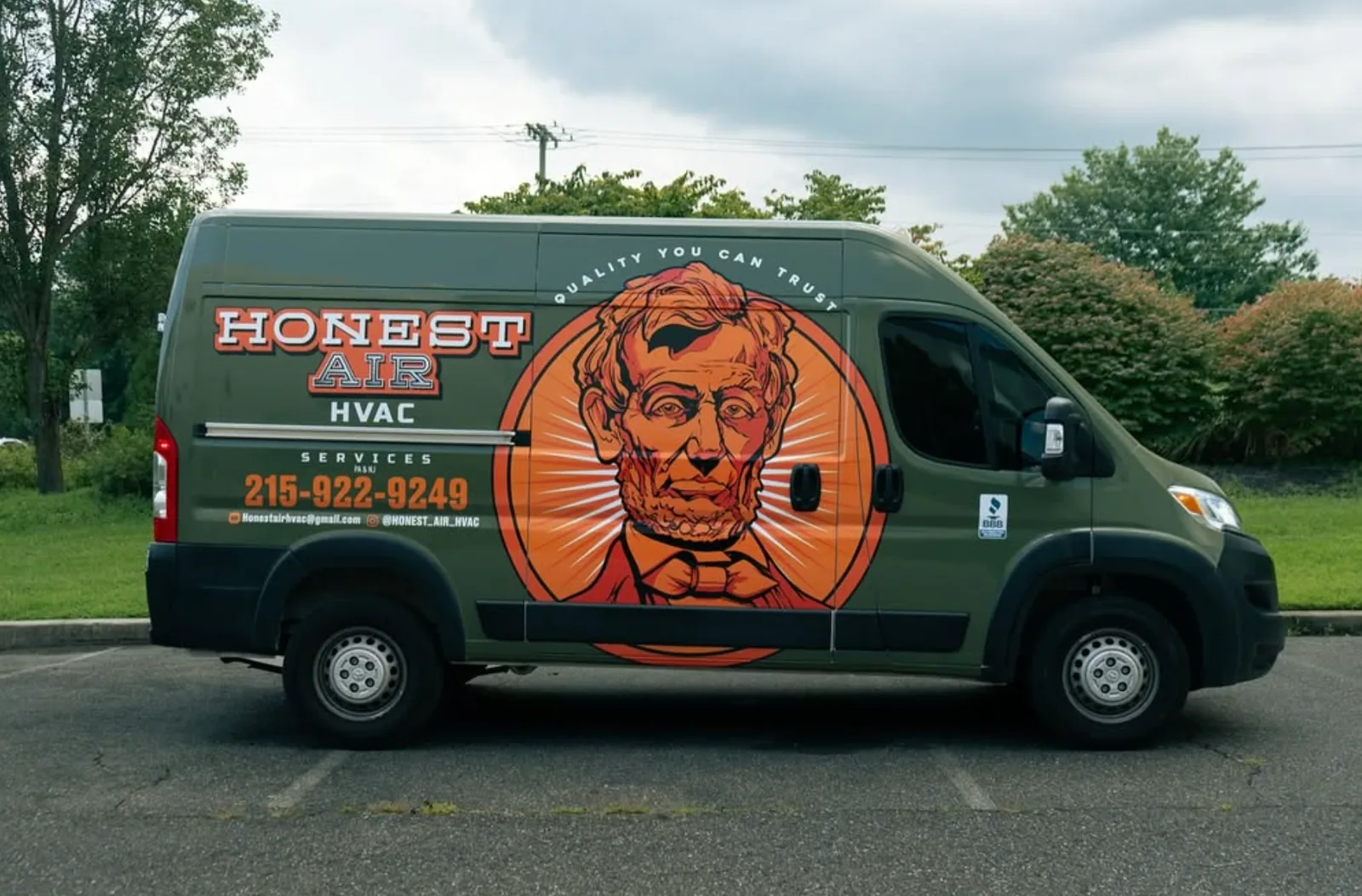 Honest Air HVAC technician working on a system installation