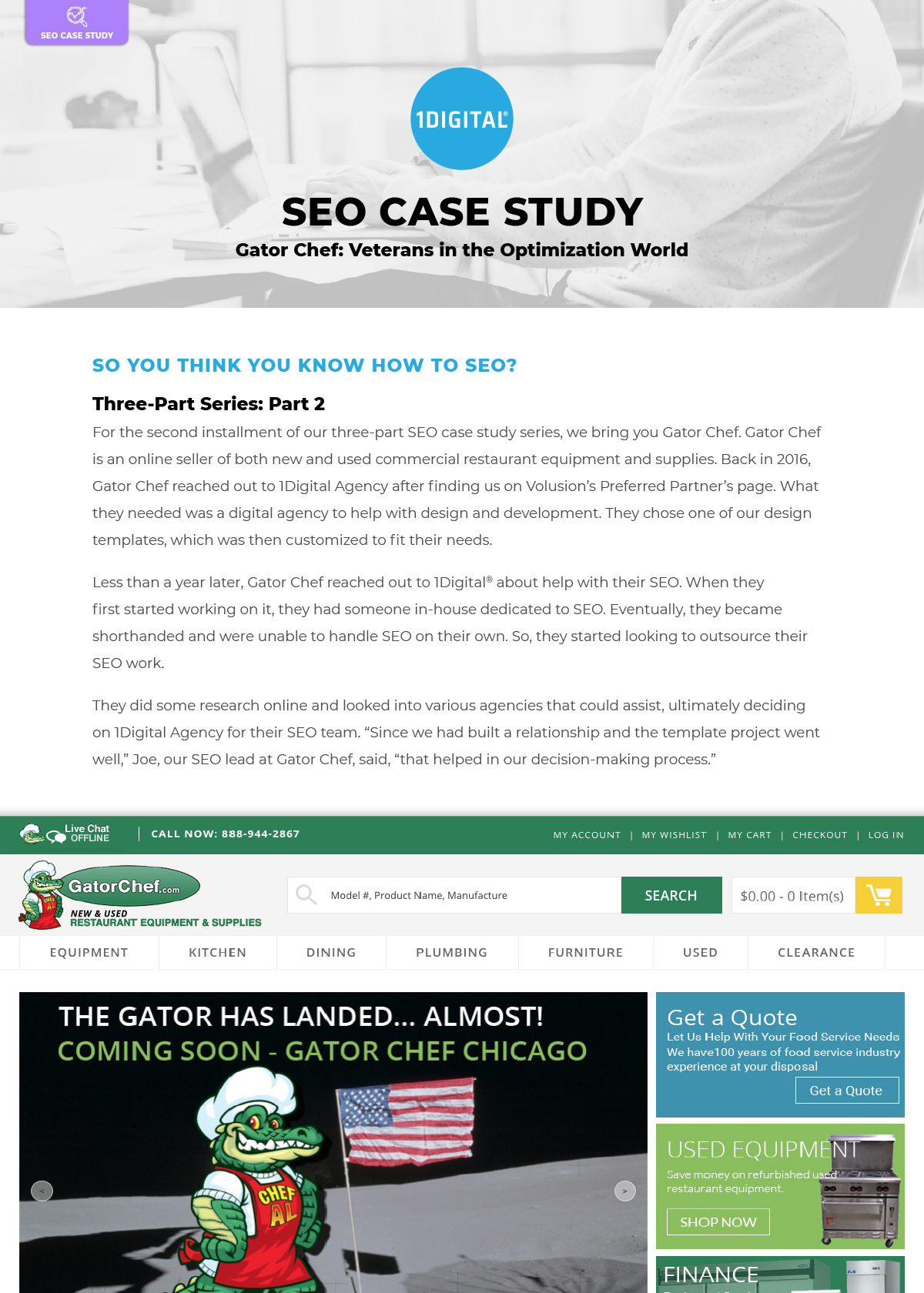 Gator Chef: Veterans in the Optimization World — 1Digital® Case Study