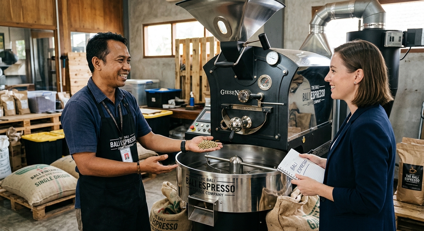 Coffee farmer sorting beans