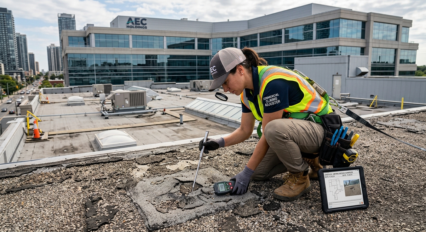 Commercial roof damage