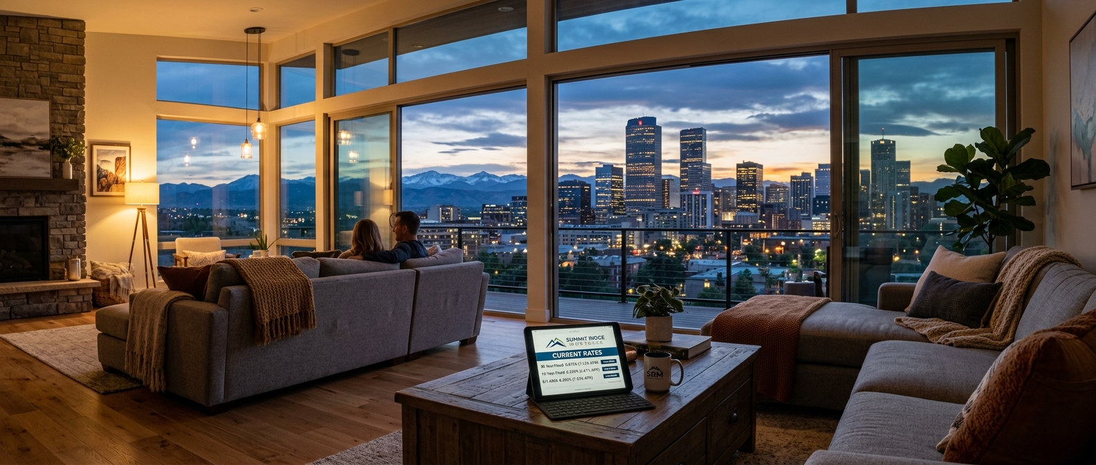 Modern Denver home at dusk