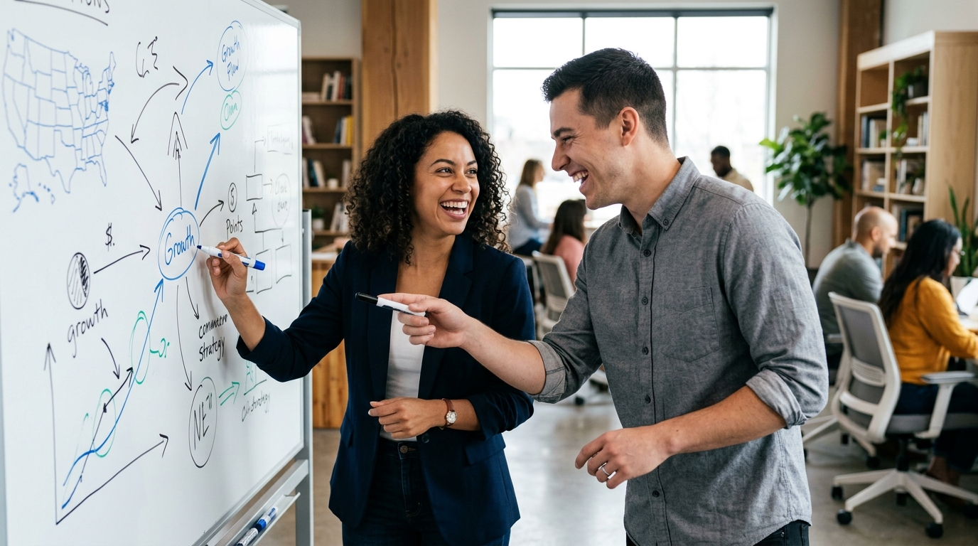 Colleagues building relationships