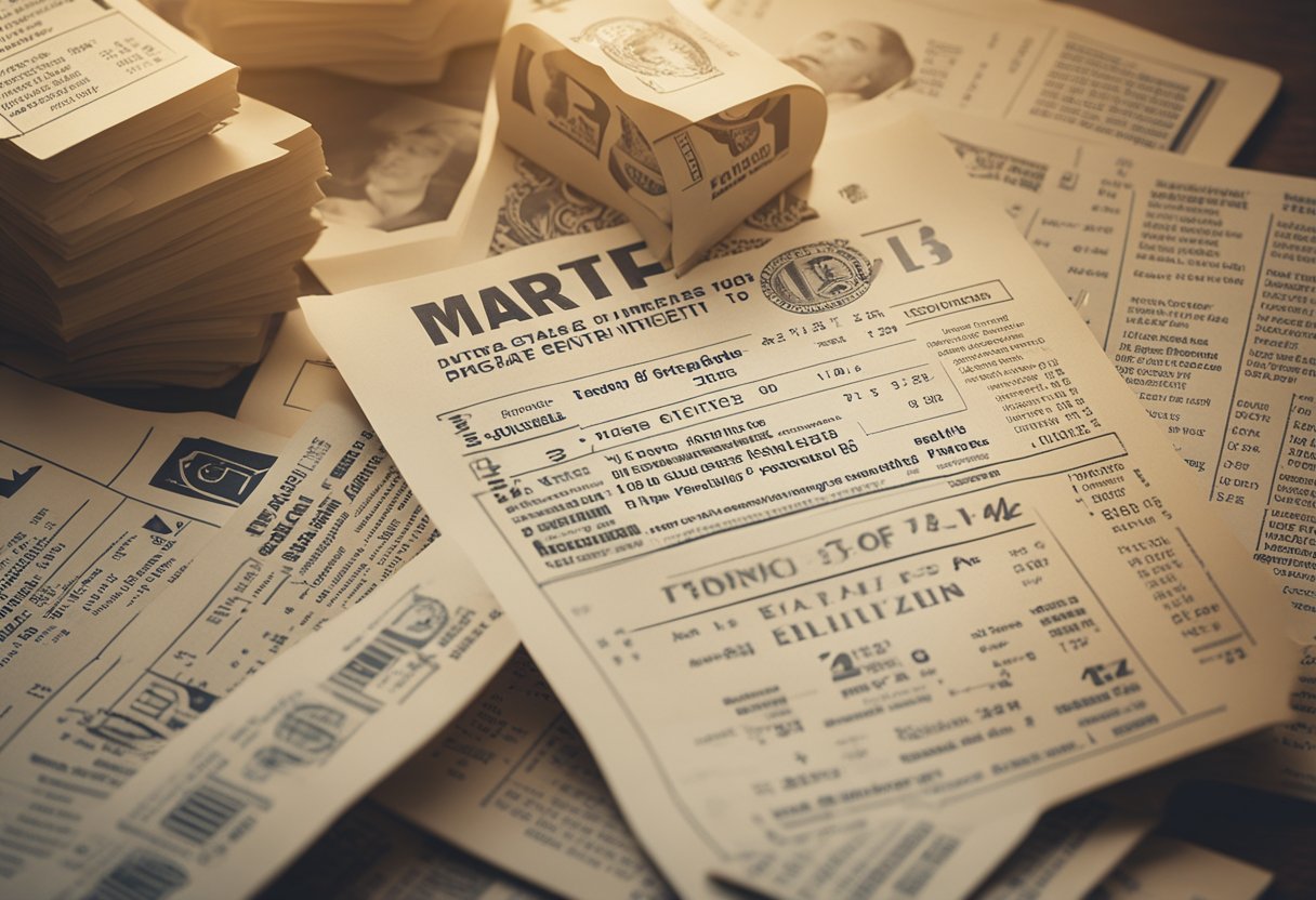 A stack of mortgage notes surrounded by symbols of integrity and ethics