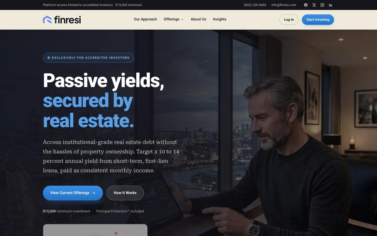 The Finresi website