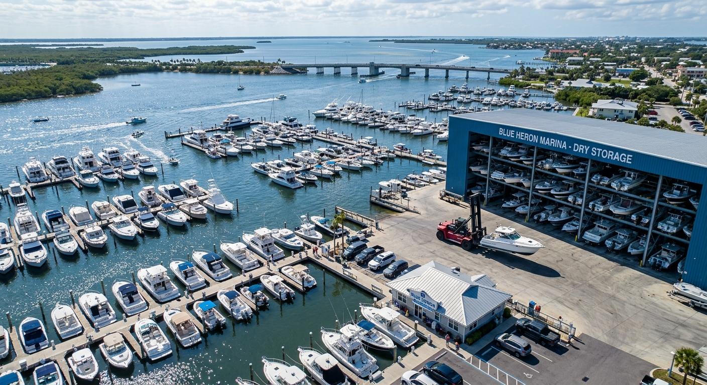 Aerial view of Blue Heron Marina