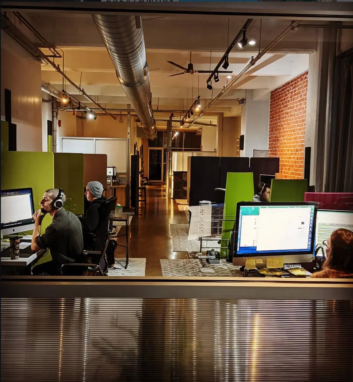 The team at work in the 1Digital office
