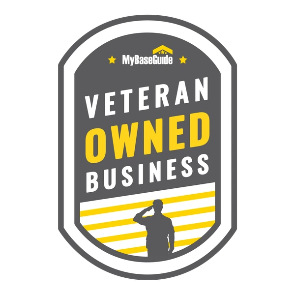 Veteran Owned Business badge from MyBaseGuide